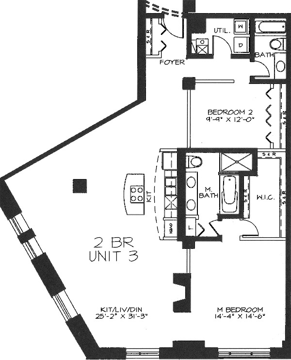360 W Illinois Floorplan - 103 Tier