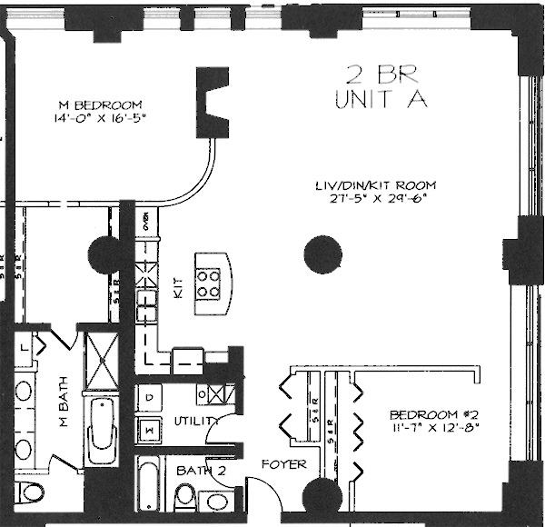 360 W Illinois Floorplan - 1A Tier
