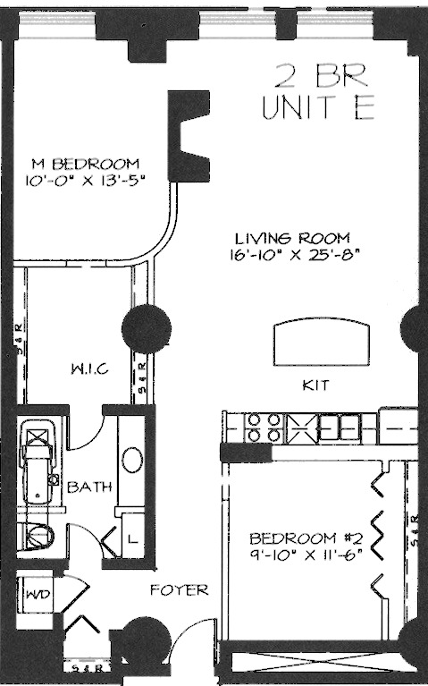 360 W Illinois Floorplan - 1E Tier*