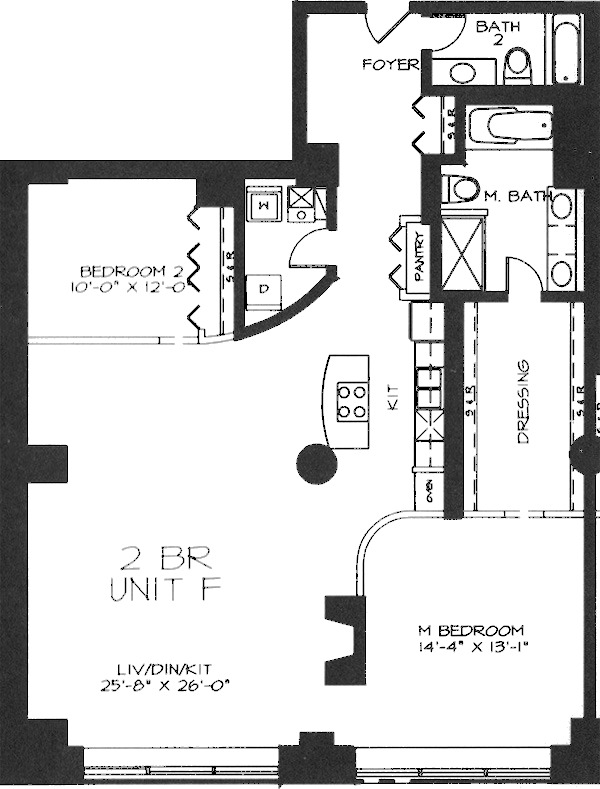 360 W Illinois Floorplan - 1F Tier