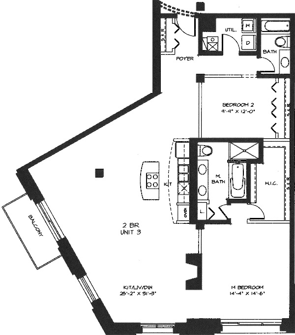 360 W Illinois Floorplan - 203-503 Tier*