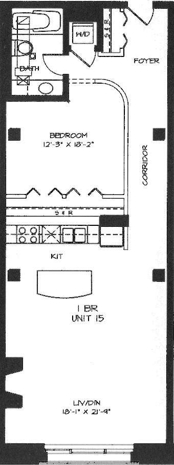 360 W Illinois Floorplan - 215-515 Tier