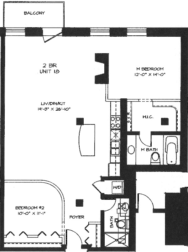 360 W Illinois Floorplan - 218-518 Tier*