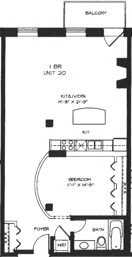 360 W Illinois Floorplan - 220-520 Tier