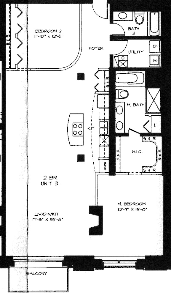 360 W Illinois Floorplan - 231-531 Tier*