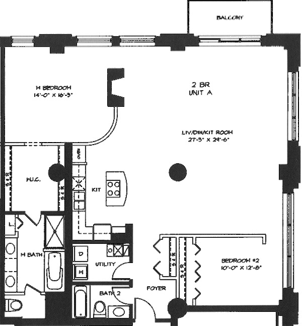 360 W Illinois Floorplan - 2A-5A Tier