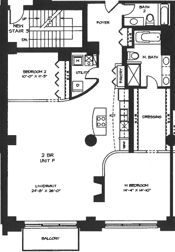 360 W Illinois Floorplan - 2F-5F Tier