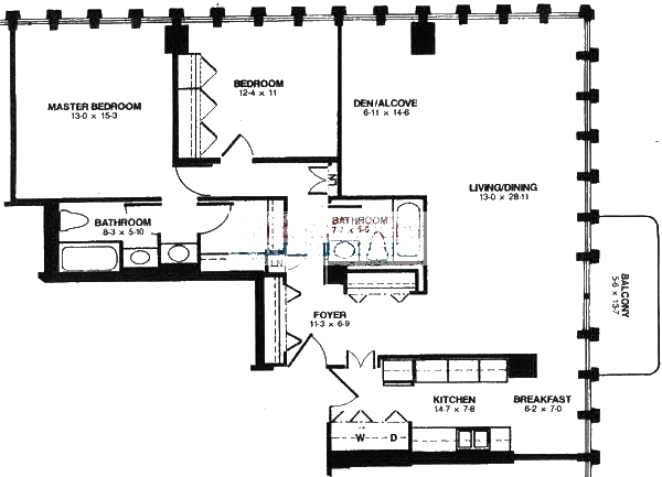 1230 N State Floorplan - C Tier