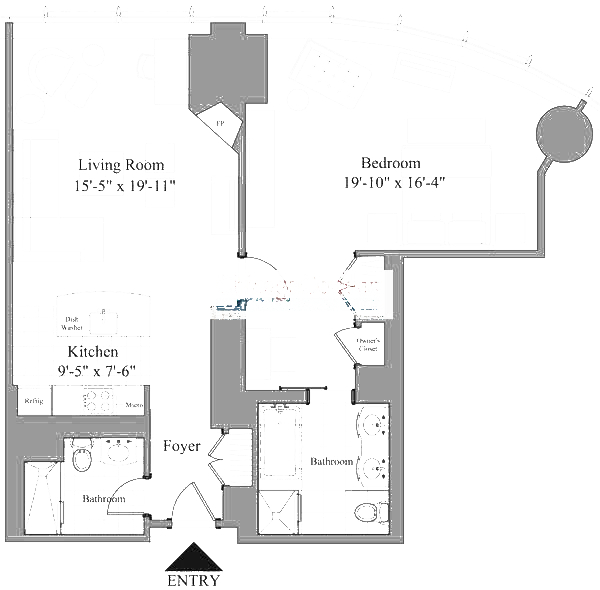 401 N Wabash Floorplan - 1802-2702 Tier*