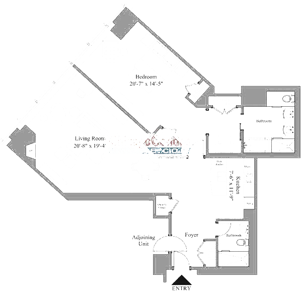 401 N Wabash Floorplan - 1828-2728 Tier*