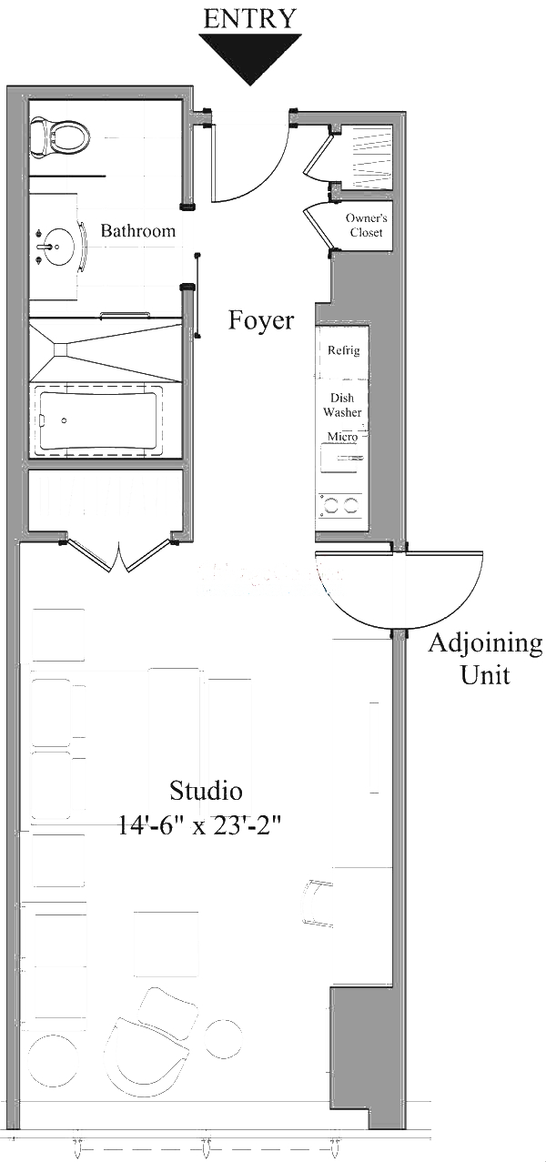 401 N Wabash Floorplan - 1840-2740 Tier*