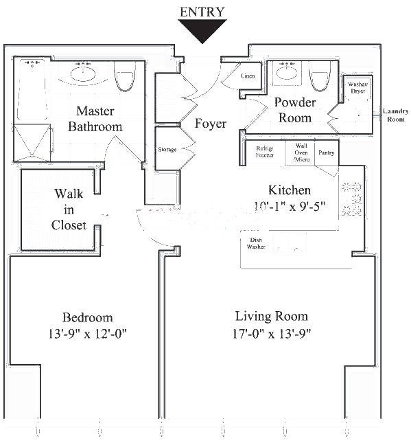 401 N Wabash Floorplan - 30I-40I Tier*