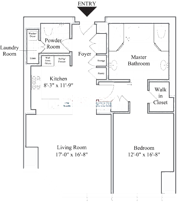 401 N Wabash Floorplan - 30L-40L Tier*