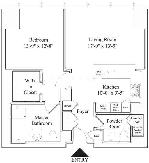 401 N Wabash Floorplan - 30E-49E Tier*