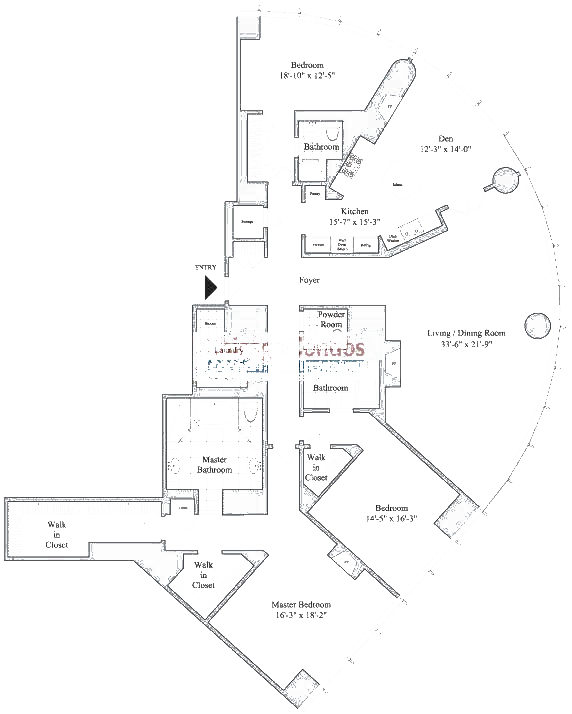 401 N Wabash Floorplan - 52A-85A Tier