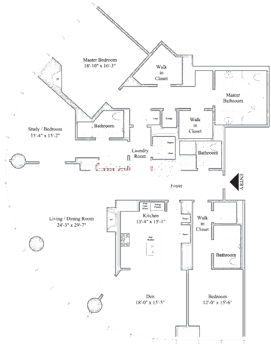 401 N Wabash Floorplan - 66E-71E Tier