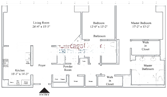 401 N Wabash Floorplan - 72B-85B Tier