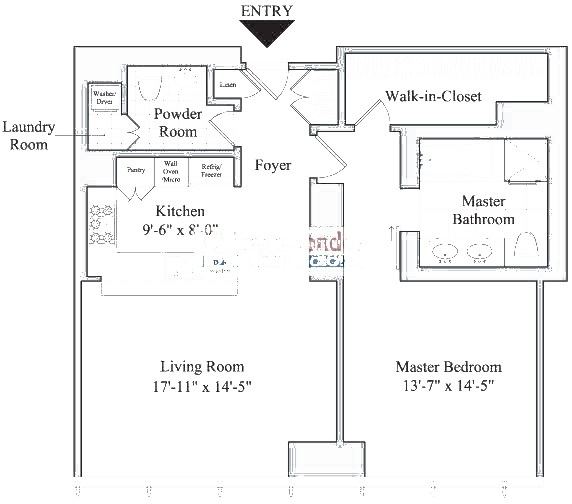 401 N Wabash Floorplan - 72E-85E Tier