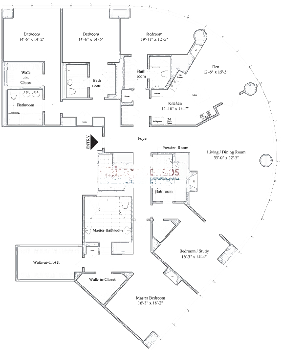 401 N Wabash Floorplan - 86A Tier*