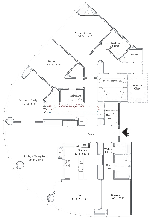 401 N Wabash Floorplan - 86C Tier*