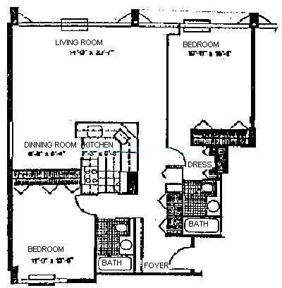 5100 N Marine Drive Floorplan - A, M Tiers*