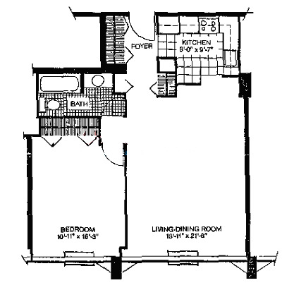 5100 N Marine Drive Floorplan - D, J Tiers
