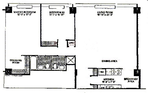 900 N Lake Shore Drive Floorplan - 13 Tier