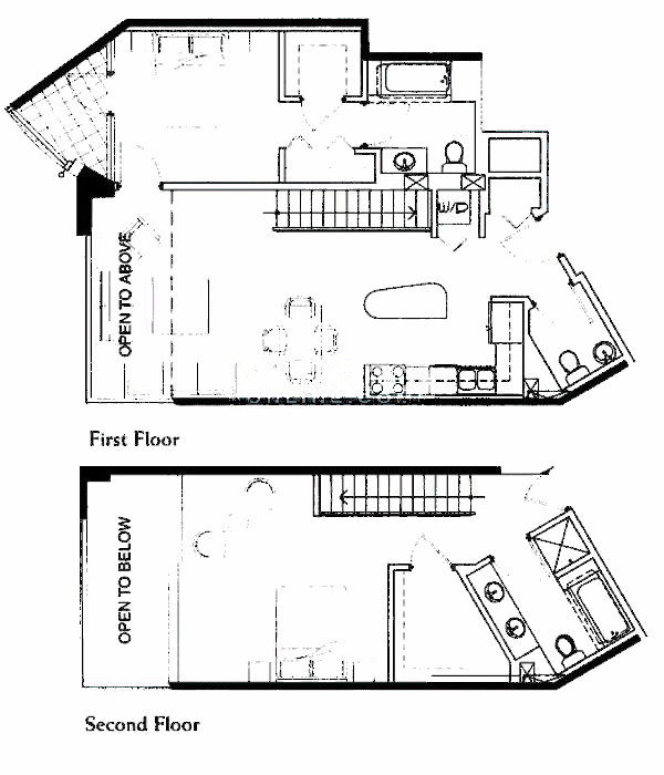 845 N Kingsbury Floorplan - River Homes B1 & B3 Tier*