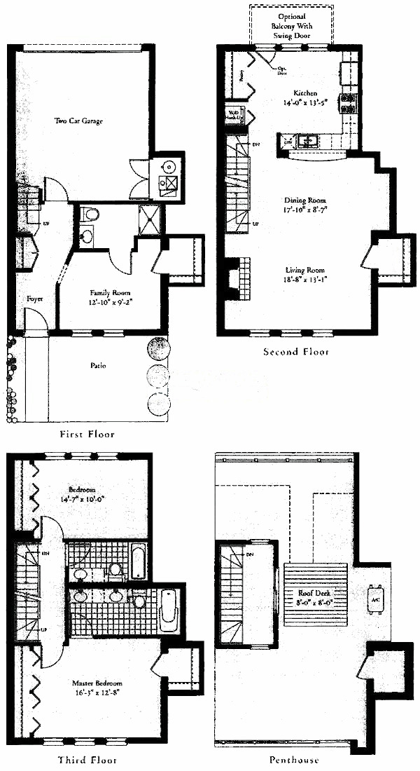 845 N Kingsbury Floorplan - River North Home Type B Tier*