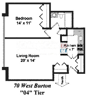 70 W Burton Floorplan - 04 Tier