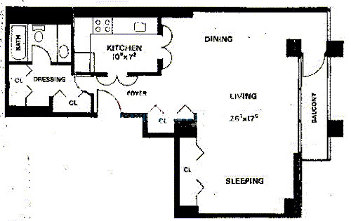 1030 N State Floorplan - G Tier