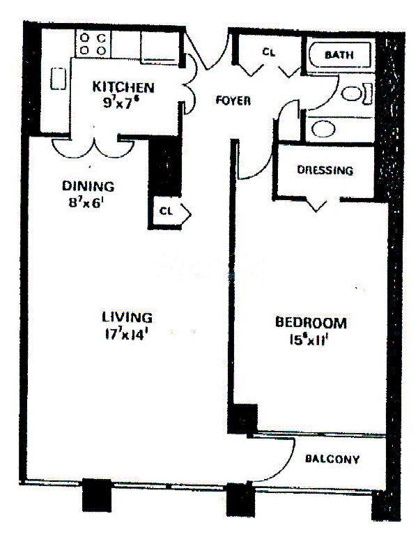 1030 N State Floorplan - C, K Tiers