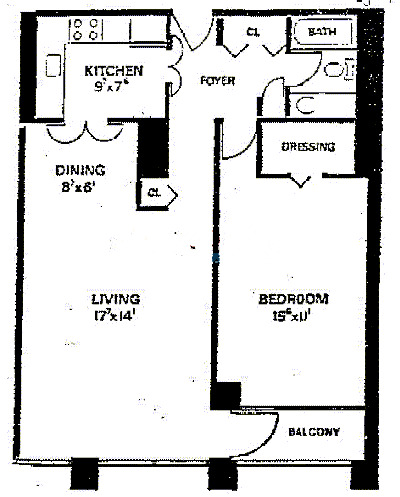 1030 N State Floorplan - D, J Tiers