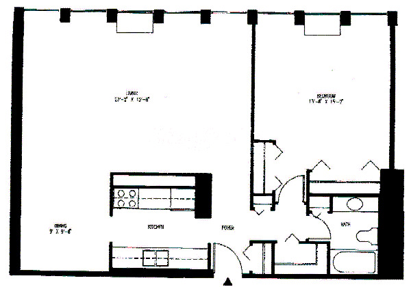 111 E Chestnut Floorplan - F, G, H & J Tiers