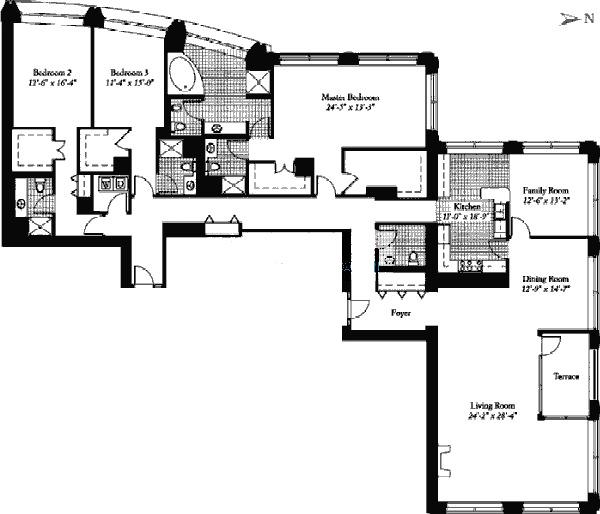 130 N Garland Floorplan - Penthouse A Tier*