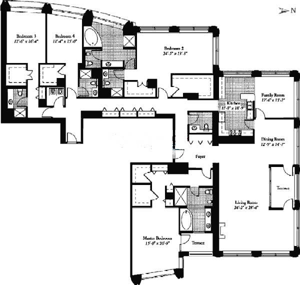 130 N Garland Floorplan - Penthouse A1 Tier*