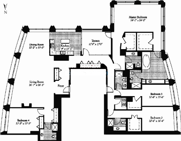 130 N Garland Floorplan - Penthouse C Tier*