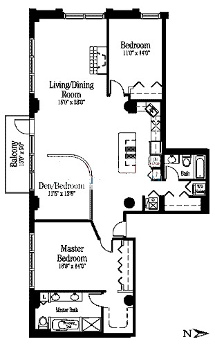 720 N Larrabee Floorplan - 01 Tier