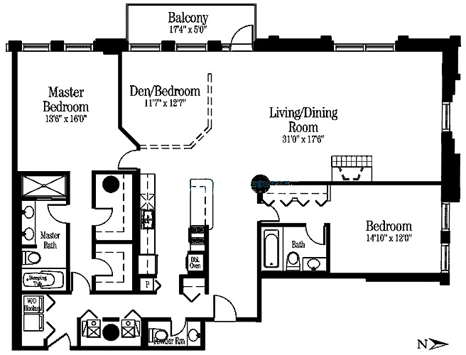 720 N Larrabee Floorplan - 11 Tier*