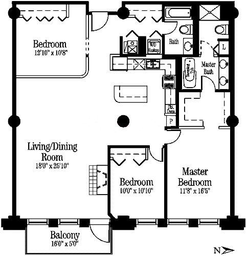 720 N Larrabee Floorplan - 21 Tier*
