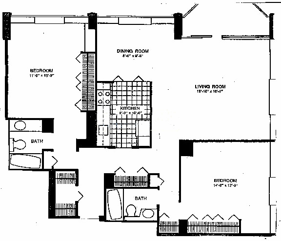 1560 N Sandburg Ter Floorplan - 01, 02, 12, 15 Tier