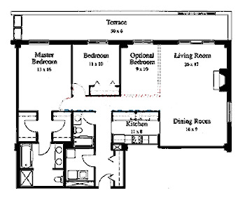 33 W Huron Floorplan - L Tier*