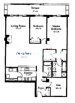 33 W Huron Floorplan - C Tier*