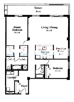 33 W Huron Floorplan - D Tier*