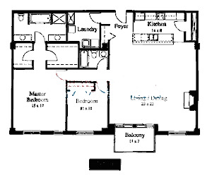 33 W Huron Floorplan - F1 Tier*