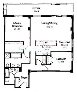 33 W Huron Floorplan - G Tier*