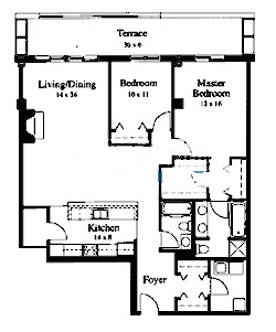 33 W Huron Floorplan - H Tier