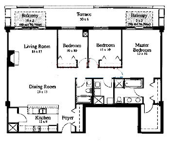 33 W Huron Floorplan - K Tier*