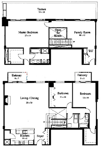 33 W Huron Floorplan - P Tier*