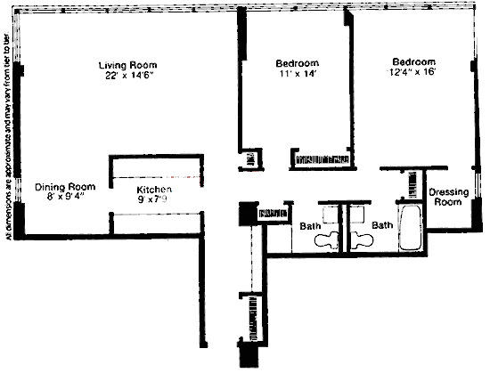 3430-3440 N Lake Shore Drive Floorplan - A, H Tier*